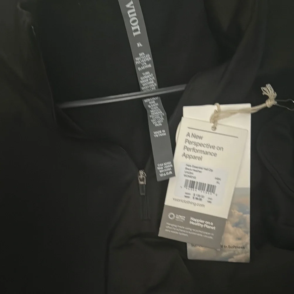 Vuori Halo Essential Half Zip *NWT XL/Black Heather - Picture 6 of 7